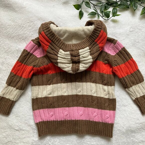 Tommy Hilfiger Baby 6-9M Striped Hooded Sweater | 100% Cotton Knit | VGUC - Picture 11 of 16